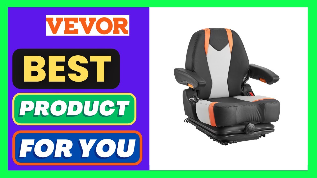 VEVOR Universal Forklift Seat, Tractor Suspension Seat