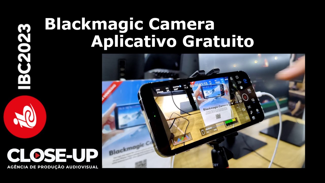 IBC2023: Aplicativo para gravar vídeo "cinema style" | Blackmagic Camera App