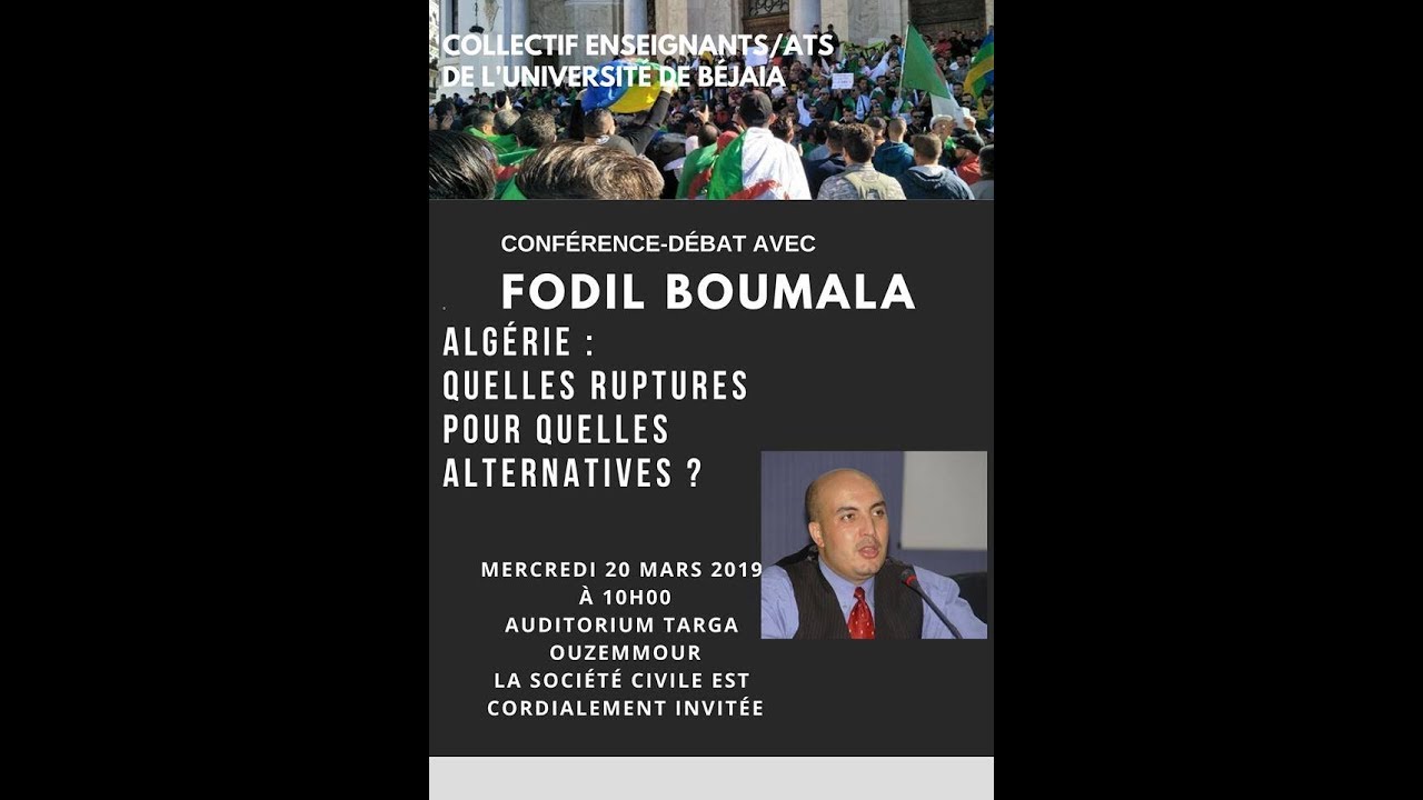 Débat autour de la conférence de Fodil BOUMALA à l'université de Bejaia Partie2