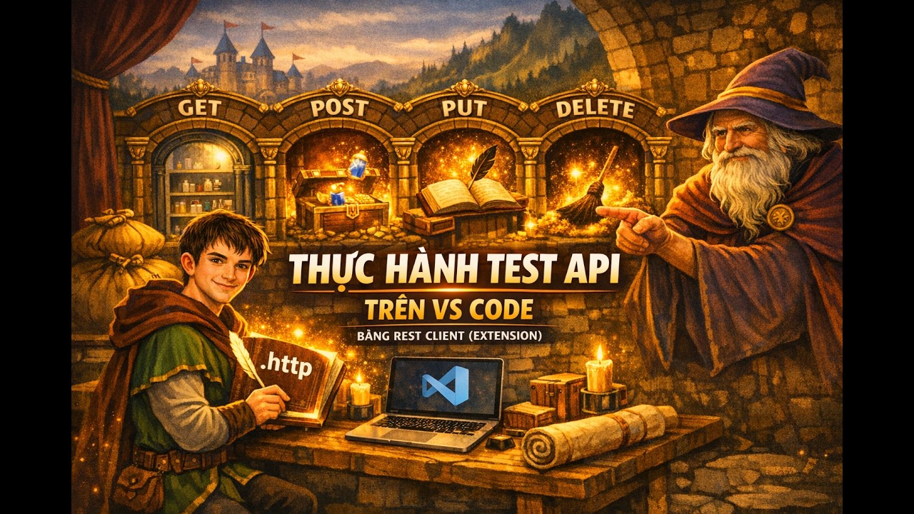 Thực hành test API trên vs code bằng REST CLIENT (extension) - YouTube