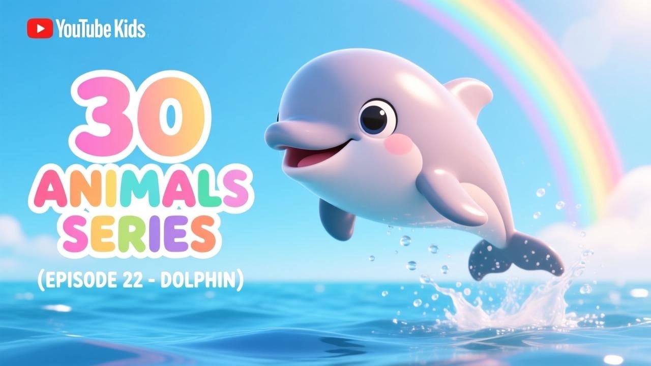 🐬 Dolphin Song | 30 Animals Series | Fun Kids Animal Song | Episode 22