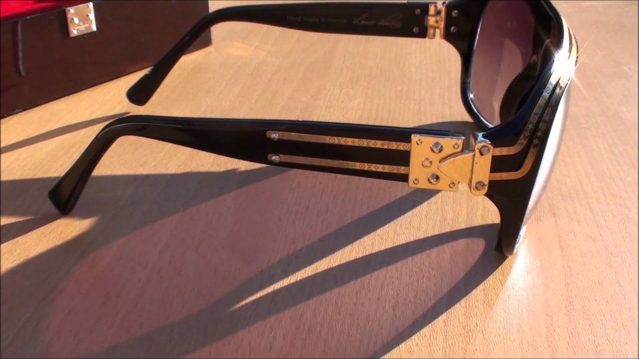 Louis Vuitton Millionaire Black and Gold sunglasses 1080p - YouTube