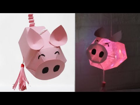 Video Cách Làm Đèn Lồng Trung Thu Hình Con Lợn Bằng Giấy Đơn... - youtube