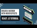 Create a Navbar with hover effects | React JS Tutorial | NullClass