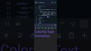 Colourful Text Animation coding !! #besiccoding #coding #python #javascript #java #html #css #html