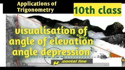 Introduction to applications of trigonometry || Visualisation of Angle of elevation and  depression