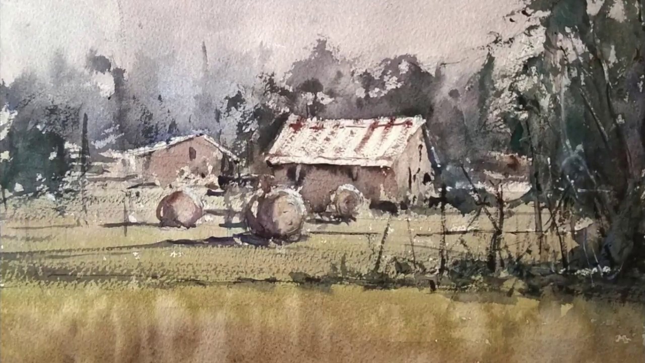 Easy watercolor landscape demo for beginners with Marco Catone - YouTube