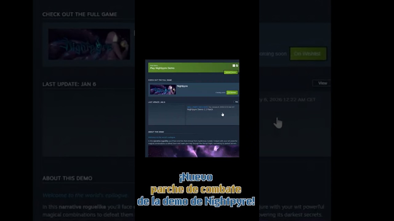 Parche de combate de la demo de Nightpyre 