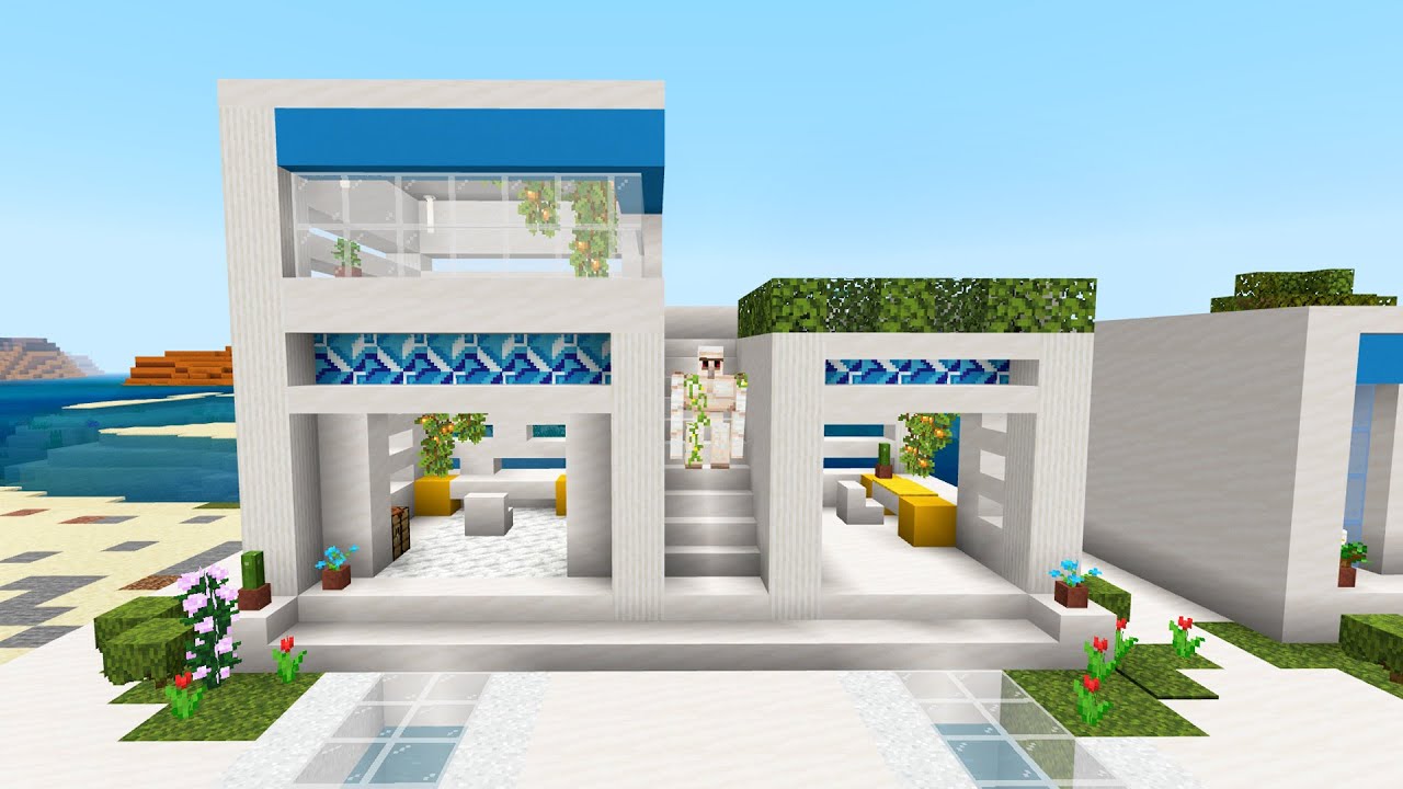 マイクラ1 17 白い街6軒目 豆腐建築 マインクラフト サバイバル146 Youtube