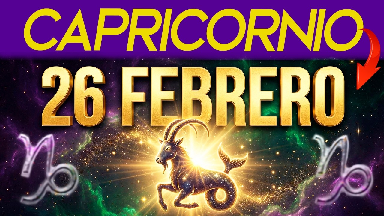 CAPRICORNIO 26 DE FEBRERO: POR FIN se Termina el Peso! LA GRAN BENDICIÓN que CAMBIARÁ tu DESTINO 🐐💰✨