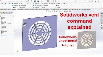 How to use vent command | vent command in solidworks | sheet metal vent tool | solidworks tutorial