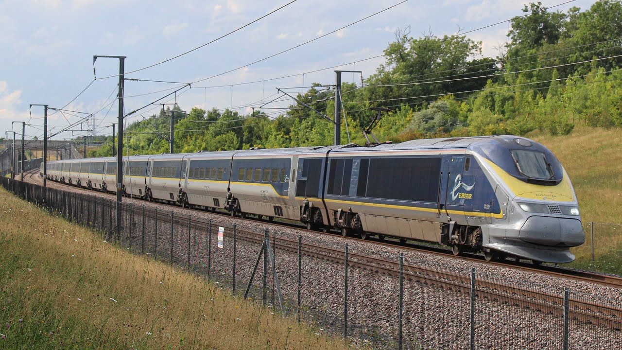 Eurostar Class 373s passing Boxley Tunnel at Speed (HS1) | 20/7/2023
