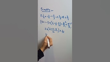 2(1/4) +1(1/6) -1(2/3) ÷2(2/3) of3(3/4)#shorts #mathematics #viralvideo#simplification_tricks