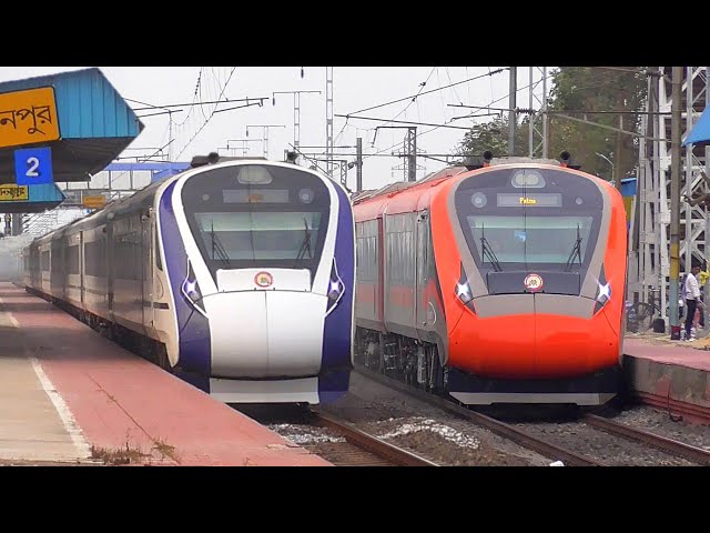 🧡12 Different Vande Bharat Express Train clips: All Vande Bharat Trains of West Bengal class=