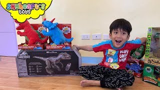 Skyhearts New Dinosaur Toys Alpha Raptor Blue Ryans World Dinosaurs For Kids