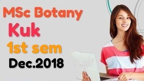 MSc Botany Kuk 1st Sem