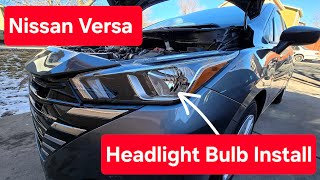Nissan Versa - How to install a low beam headlight bulb for year models 2020 2021 2022 2023 and 2024