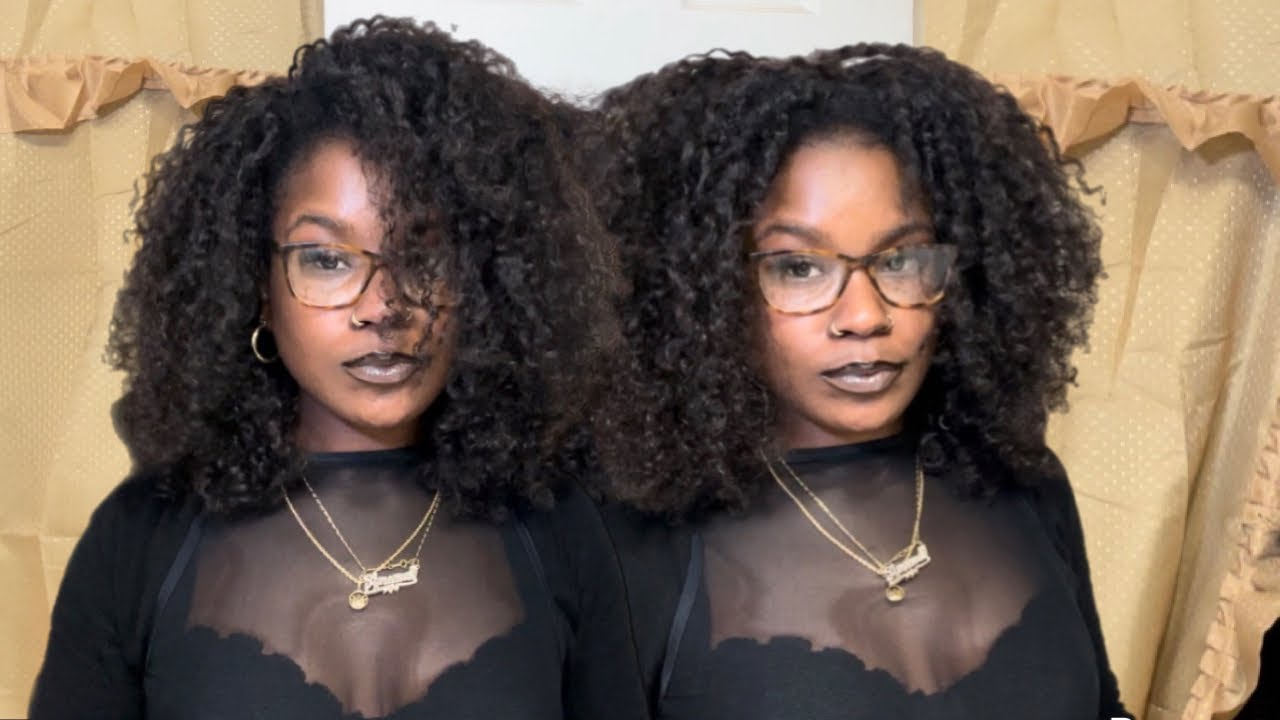 flipover kinky curly sew in on myself | 4C hair