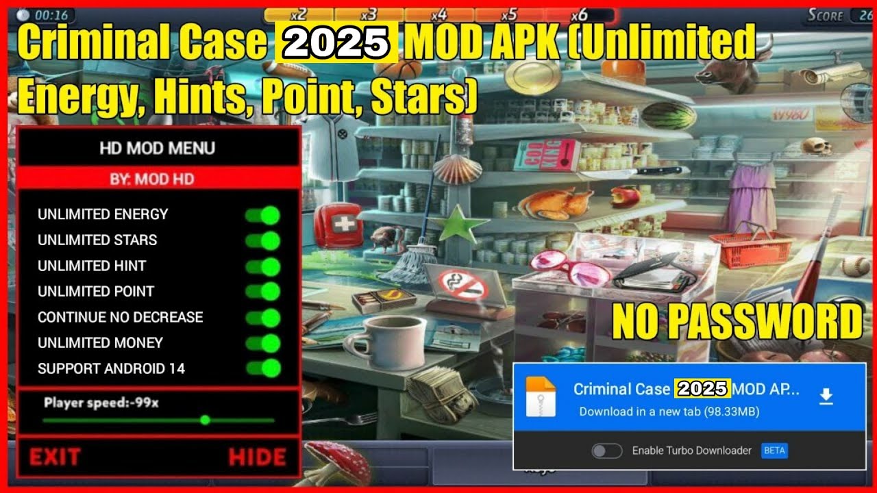 Criminal Case Mod Apk Unlimited Stars And Energy Instant Analysis Download Menu 2025 Elite Shop