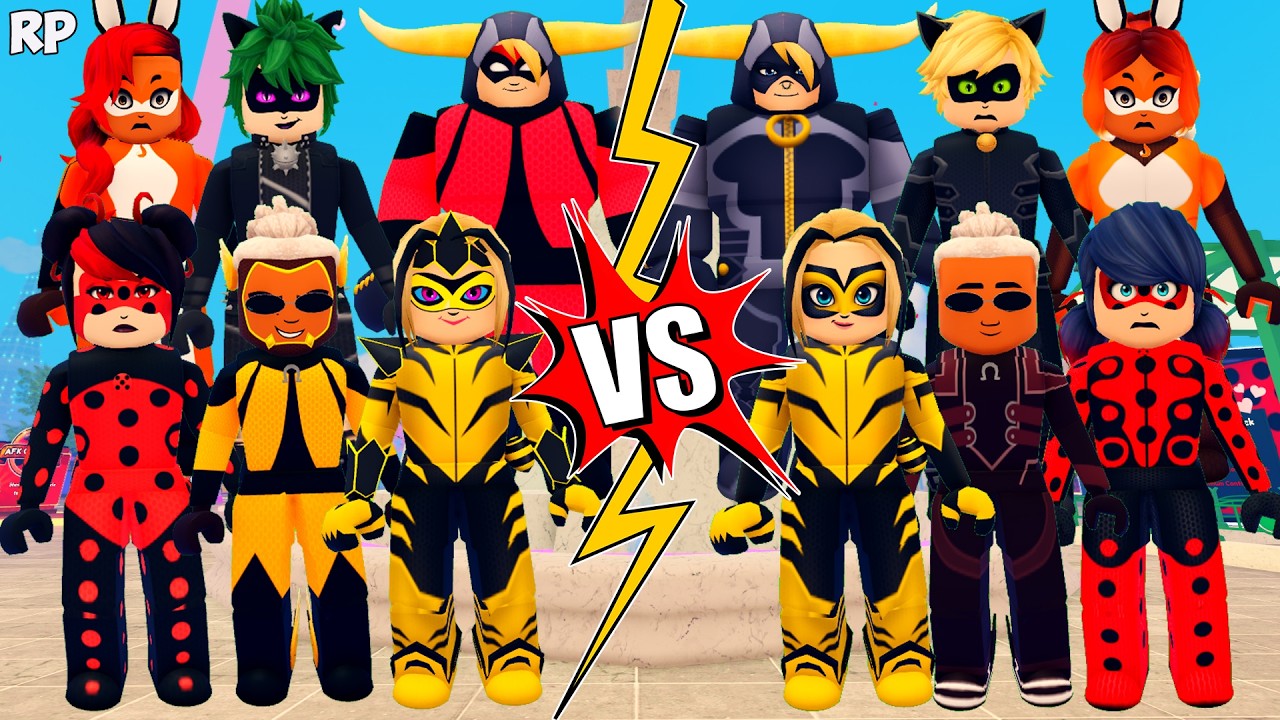 Обратное и оригинальное превращение (сравнение) Без Miraculous RP - Miraculous Roblox!