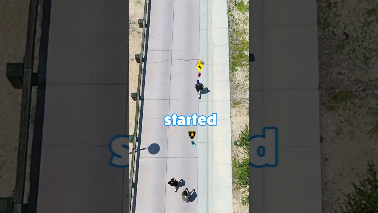 Какая машина победит в гонке? Lambo против Ferrari