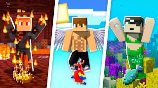 Minecraft MAS temos RAÇAS diferentes! #1 🔥🦅🐟