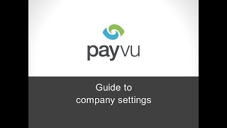 Guide to company settings
