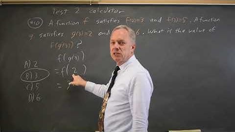 SAT Test 2: Composition of functions - question #4-10