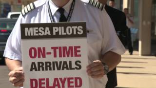 Mesa Airlines Pilots Picket DFW