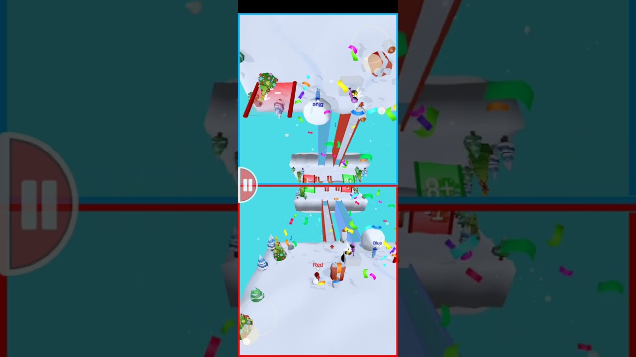 2 player fun mini games part 5 | snow race and tank battle level 2