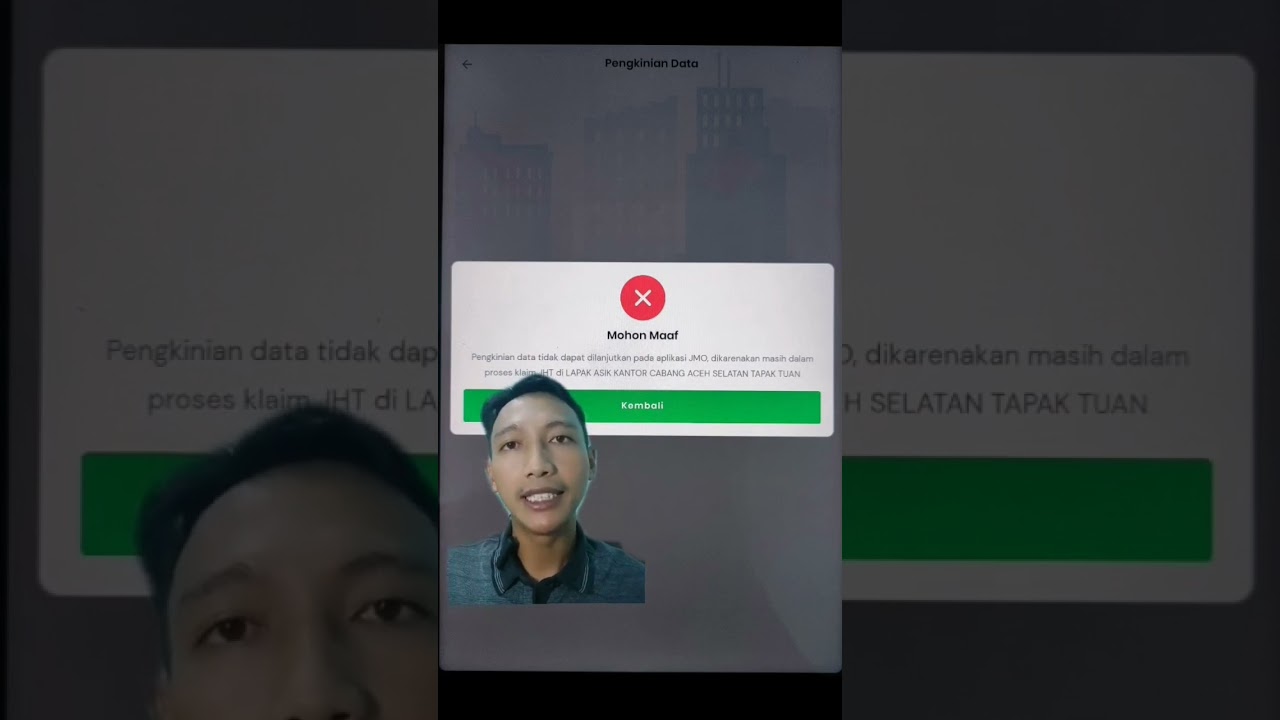 PENGKINIAN DATA TIDAK DAPAT DILANJUTKAN KARNA MASIH PROSES KLAIM  DILAPAK ASYIK BPJSTK 