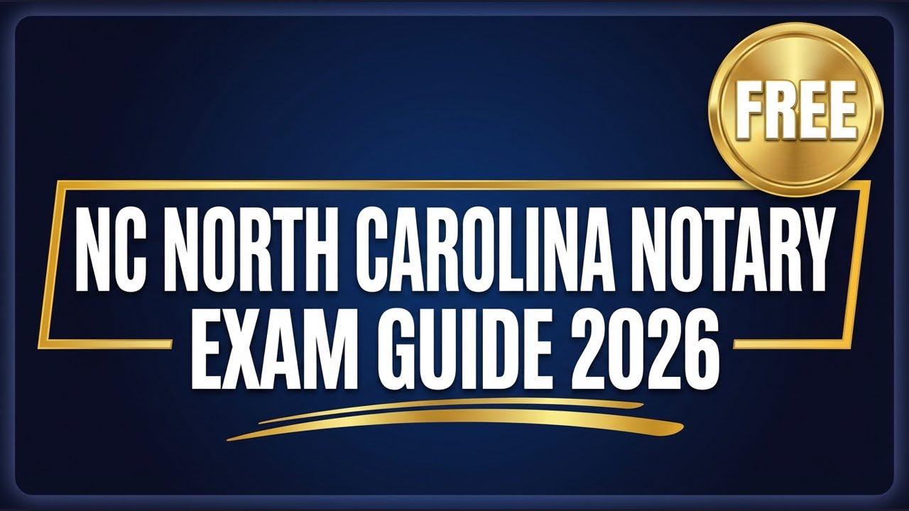 FREE North Carolina Notary Exam Guide 2026 | Pass Your NC Notary Public