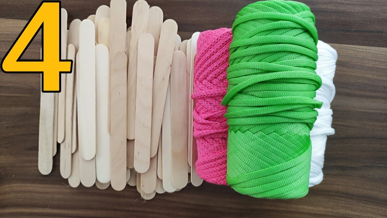 İPLER VE ÇUBUKLAR İLE 4 HARİKA SEPET TASARLAYIN // DESIGN 4 AMAZING BASKETS WITH ROPE AND STICKS ❤