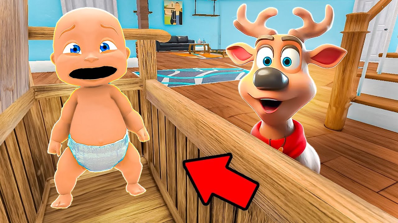 Baby and Rudolph Play Hide and Seek!