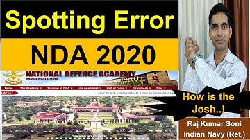 NDA Spotting Error 2020 I Ten most important Errors with Raj Kumar Soni, Indian Navy (Retired)