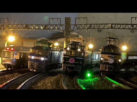 【Nゲージ】ジオラマ103で夜の貨物と寝台列車を再現した件