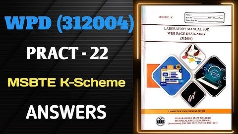 Web Page Designing || 2nd Sem || Solutions #msbte #solution #labmanual #diploma