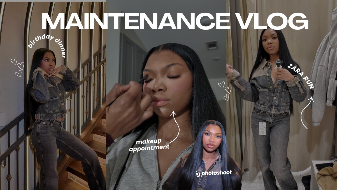 VLOG|Birthday Maintenance|We did a photoshoot + hair appointment +lashes+ Zara Run + Birthday Dinner