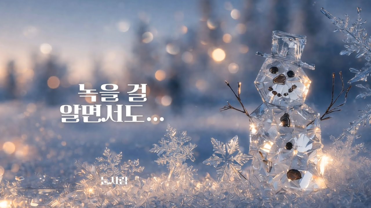 처음 듣는 내가 듣고 싶은🎧  🎶눈사람 ❄️ 녹을 걸 알면서도 또 그리운 사람 (발라드 트로트 감성)