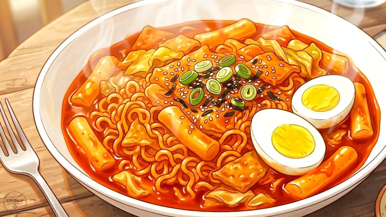 Robboki Korean Rabokki (Spicy Ramen Tteokbokki) | ANI FOOD - YouTube