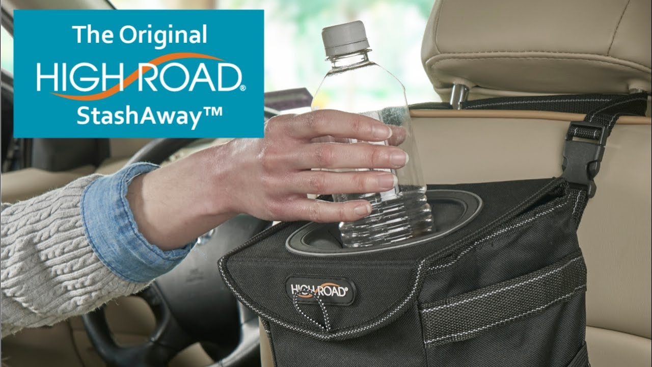 High Road's StashAway Console and Headrest Car Trash Can