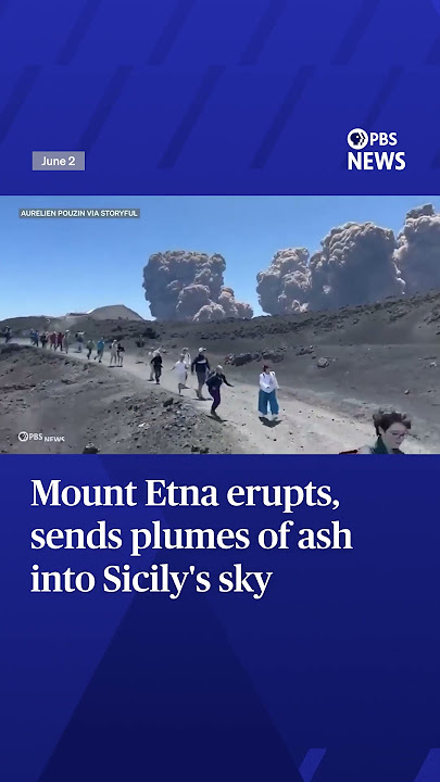 Mount Etna erupts, sends plumes of ash into Sicily's sky #shorts