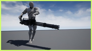 Minigun Animation Set Showcase | UE4 (2022)