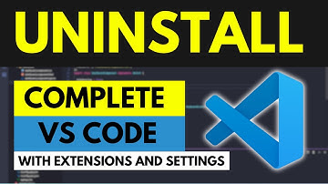 How to completely uninstall Visual Studio Code and delete data of extension & settings in Window 10