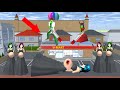 A pregnant giant with colorful hair was attacked by two zombies - sakura school 