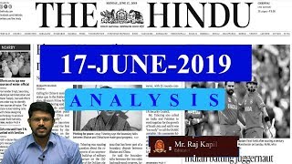 The Hindu News Analysis | 17 June 2019 | Daily Current Affairs -  UPSC Mains 2019 - Prelims 2020