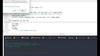 Swap two numbers in c language using call by reference @ with use pointer.