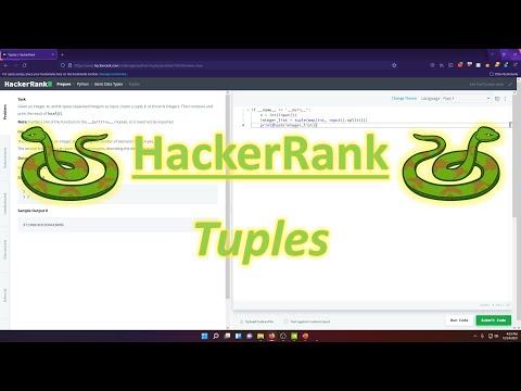 HackerRank Python Tuples