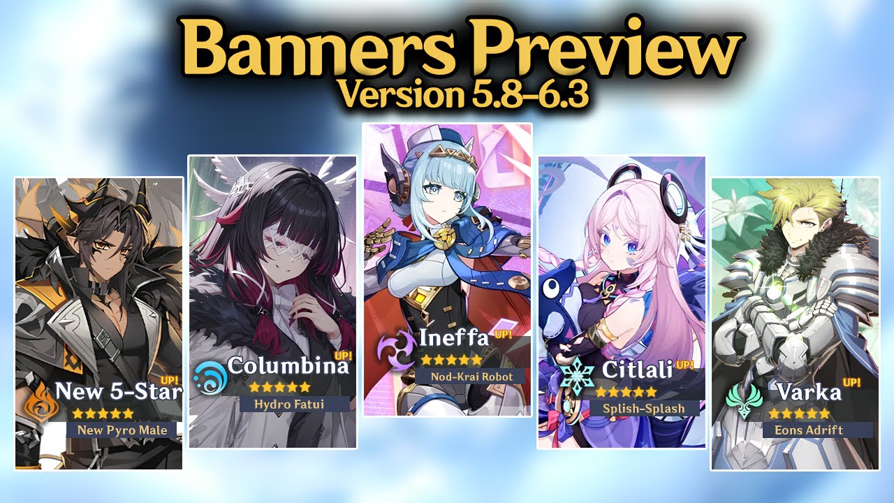 穹さま専用ページ ALL BANNERS FROM 5.8 TO 6.3! Nod-Krai Roadmap: Columbina, Varka