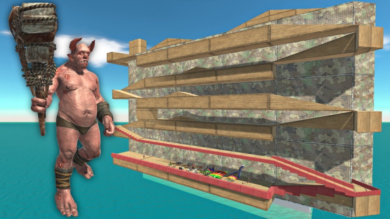 ONLY 1 SURVIVOR - ALL GROUND UNITS ESCAPE FROM OGRE LORD!! - Animal Revolt Battle Simulator